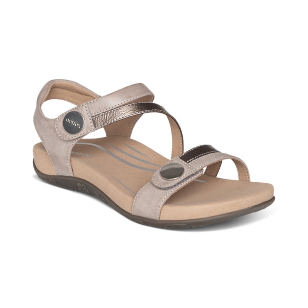 Aetrex Jess Sandals - Smoke 10.5-11
